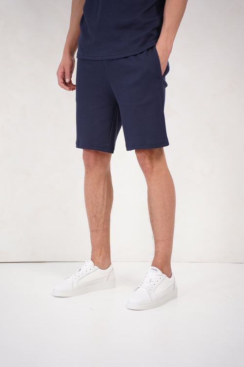 Capo Pleated Shorts - Navy