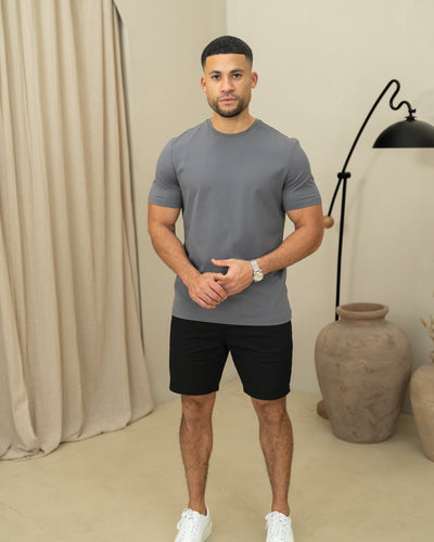 Capo Crew Neck Every Day Cotton T-Shirt - Slate Grey