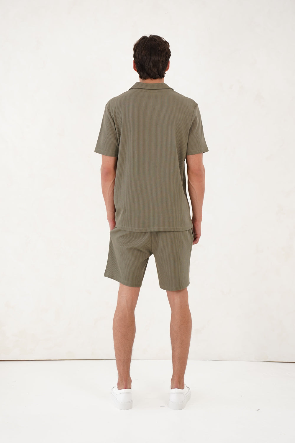 Capo Pleated Polo Shirt - Olive
