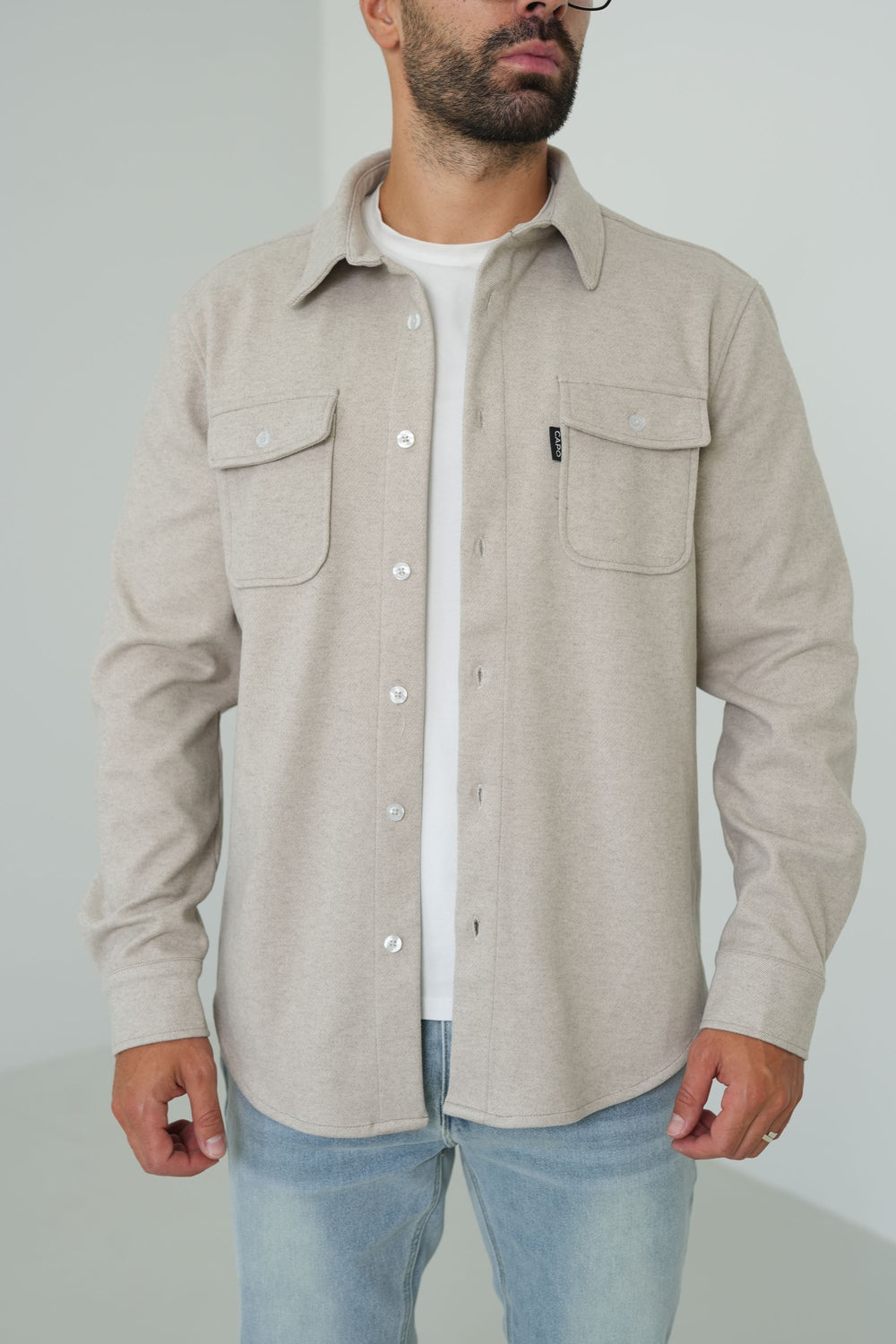 Capo Elliot Overshirt - Beige