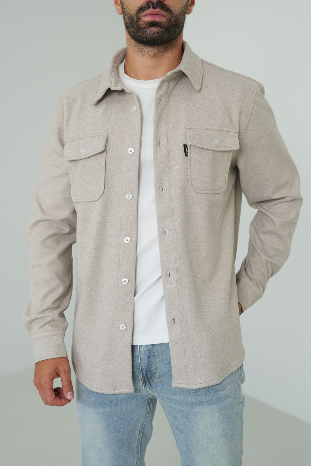 Capo Elliot Overshirt - Beige