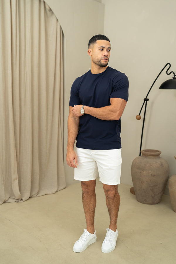Capo Crew Neck Every Day Cotton T-Shirt - Navy