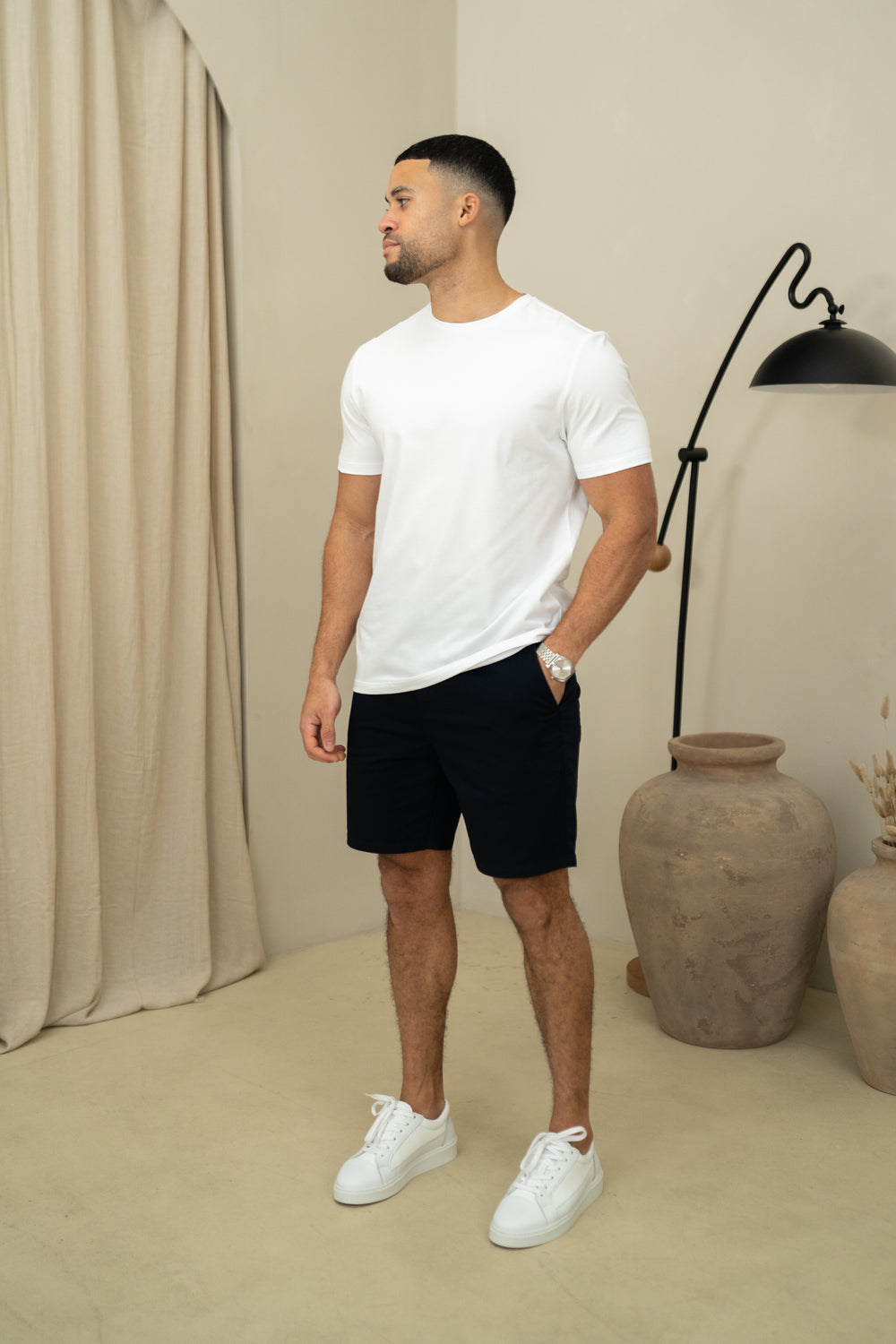 Capo Chino Side Adjuster Shorts - Navy