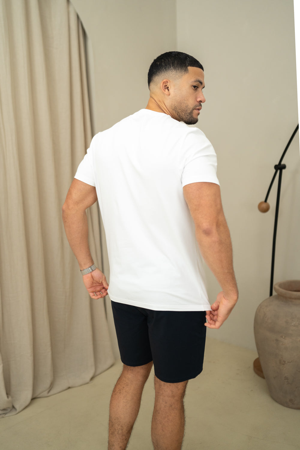 Capo Chino-Shorts mit seitlicher Verstellung - Marineblau