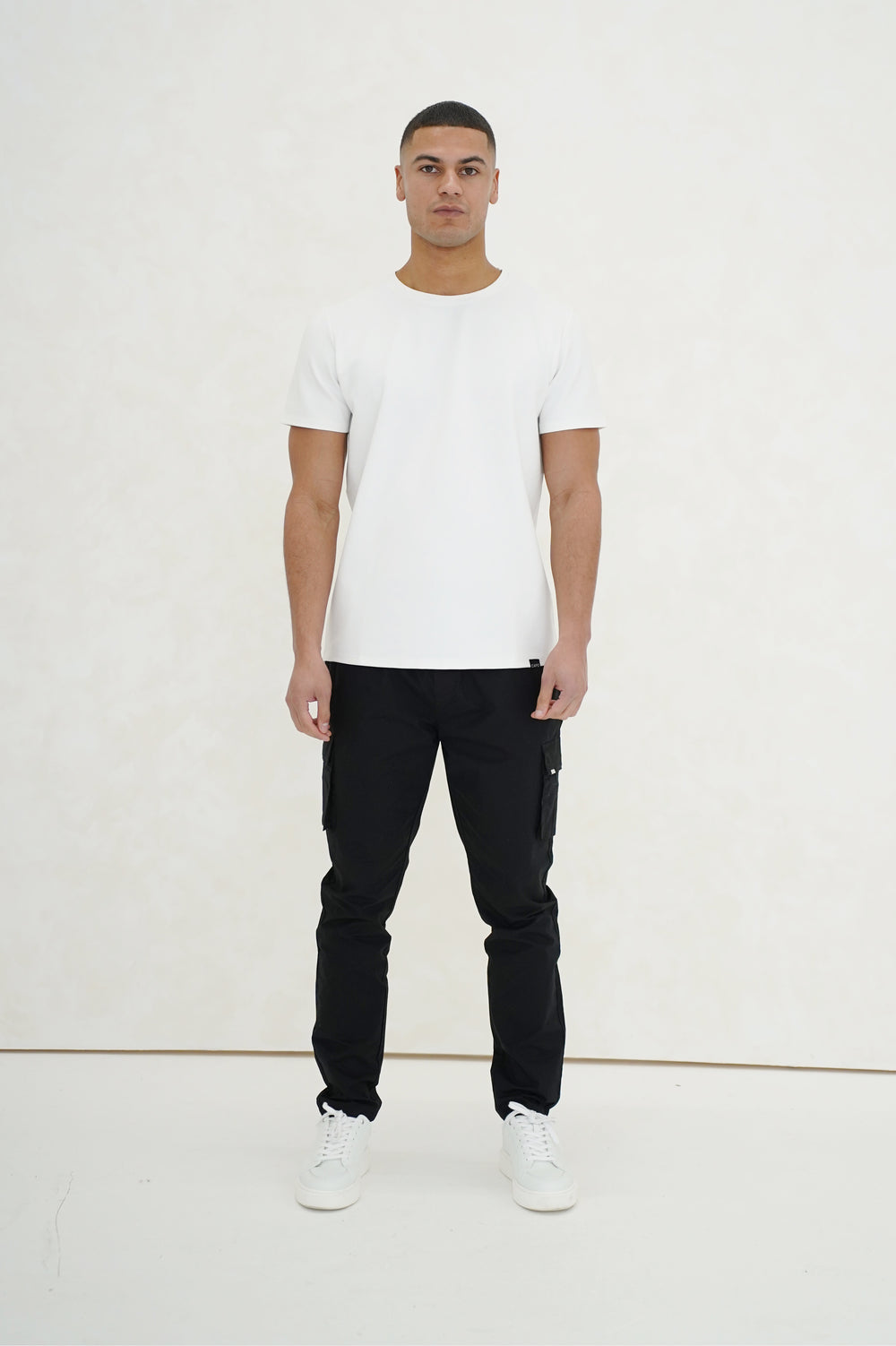 Capo Elasticated Cargo Trouser - Black