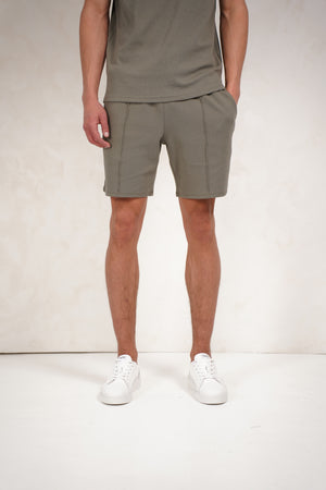 Capo Textured Shorts - Light Olive