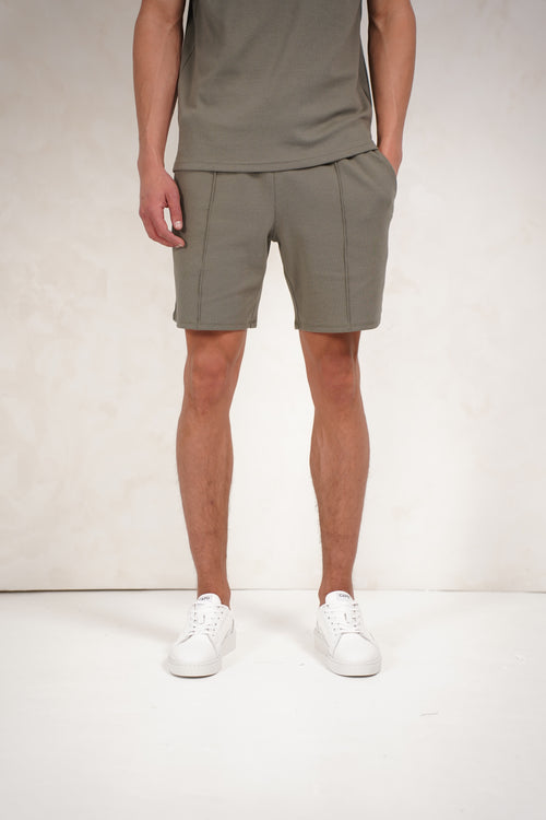 Capo Textured Shorts - Light Olive