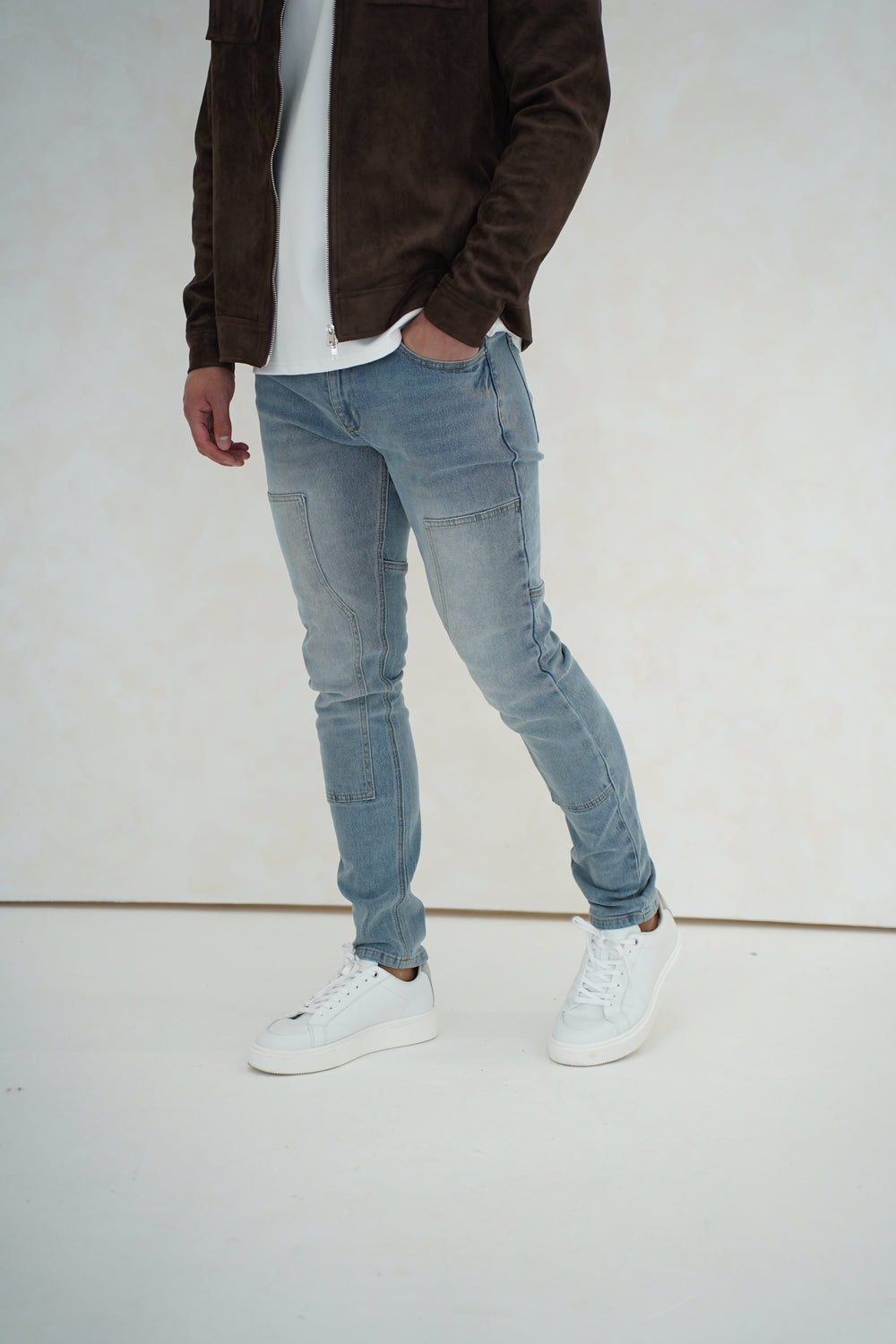 Capo Carpenter Denim Jeans - Light Blue