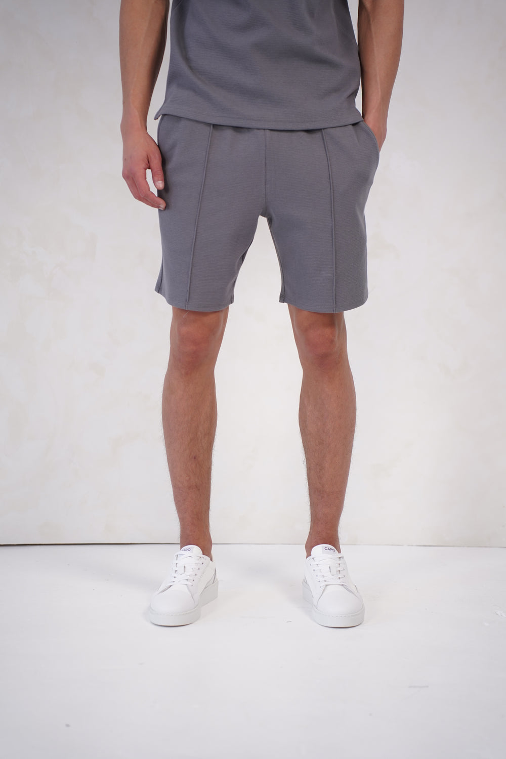 Capo Textured Shorts - Grey