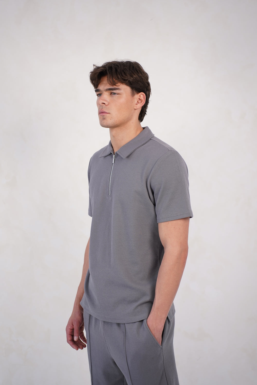 Capo Textured Shorts - Grey