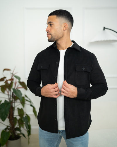 Capo Corduroy Overshirt - Black