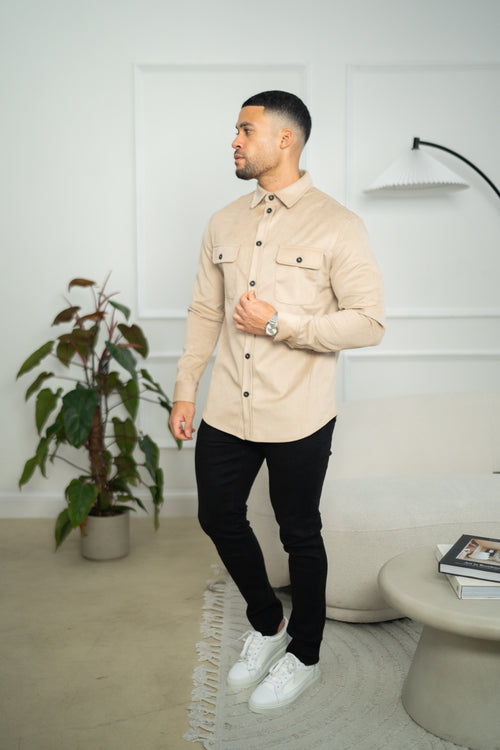 Capo Corduroy Overshirt - Stone