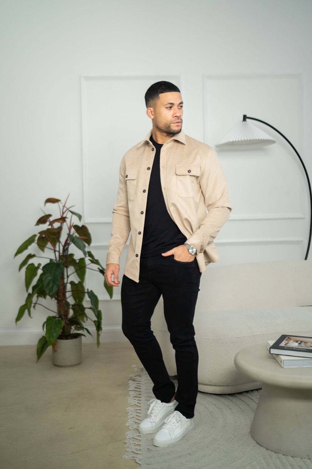 Capo Corduroy Overshirt - Stone