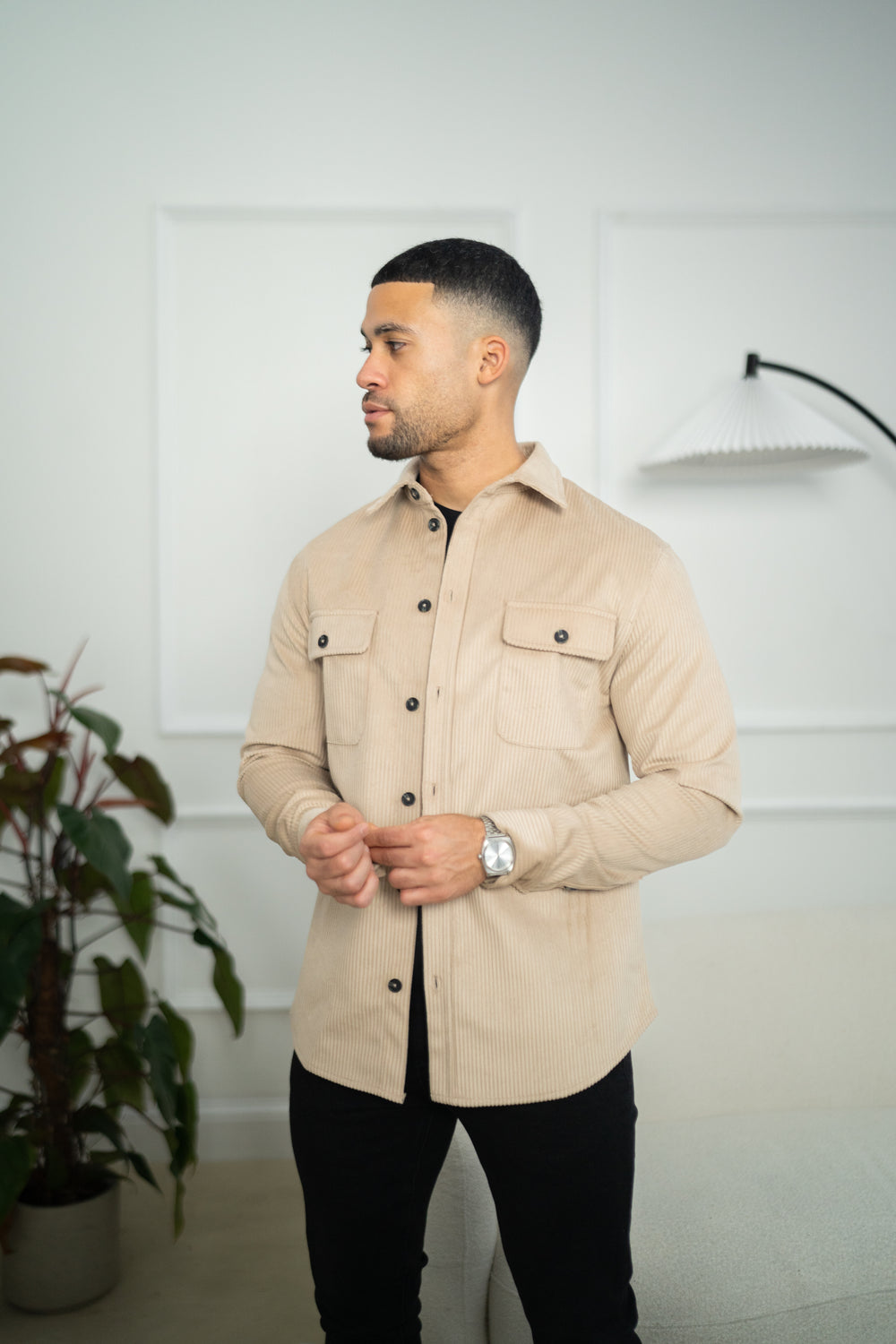 Capo Corduroy Overshirt - Stone