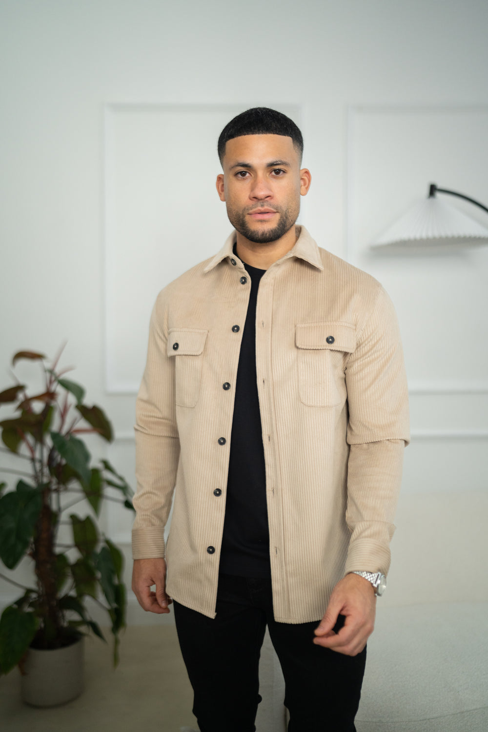 Capo Corduroy Overshirt - Stone