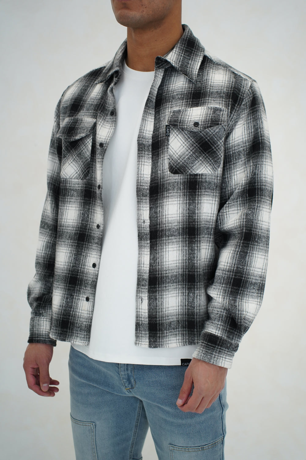 Capo Flannel Overshirt - Black