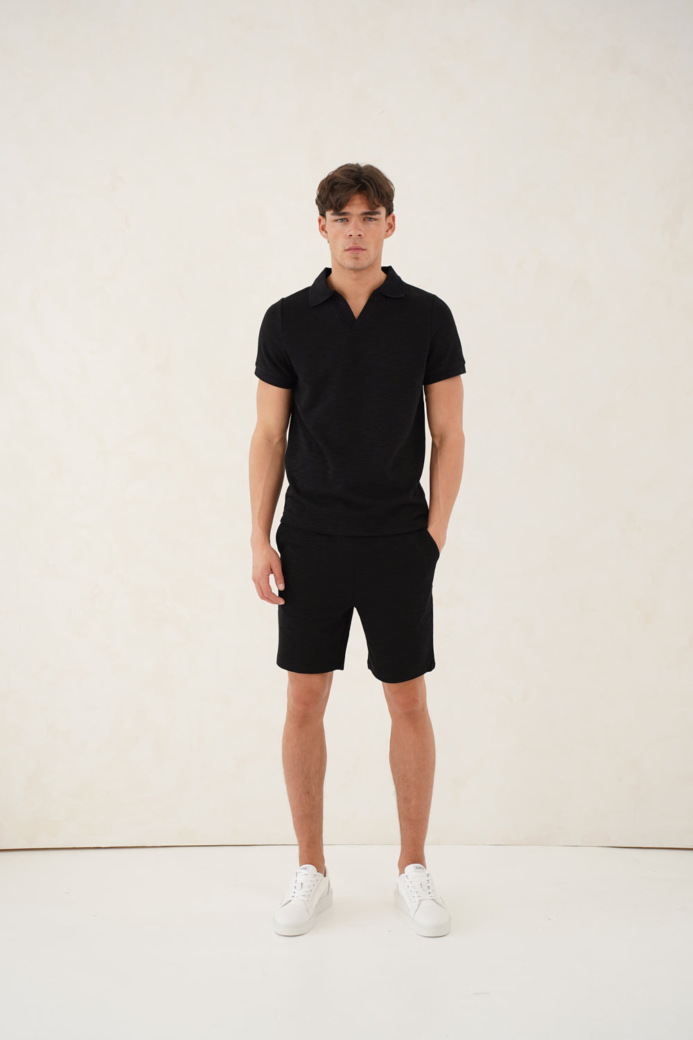 Capo Jersey Slub Shorts - Black