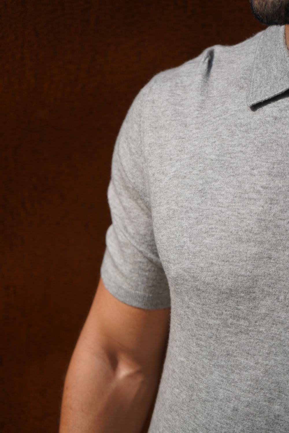 Capo Button Up SS Polo Shirt - Grey