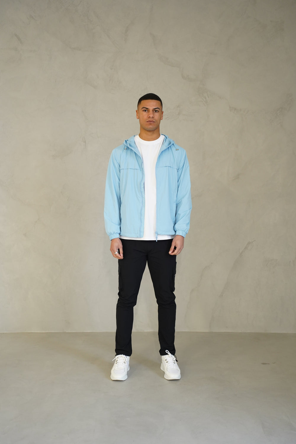 Capo Crinkle Lightweight Jacket - Sky Blue