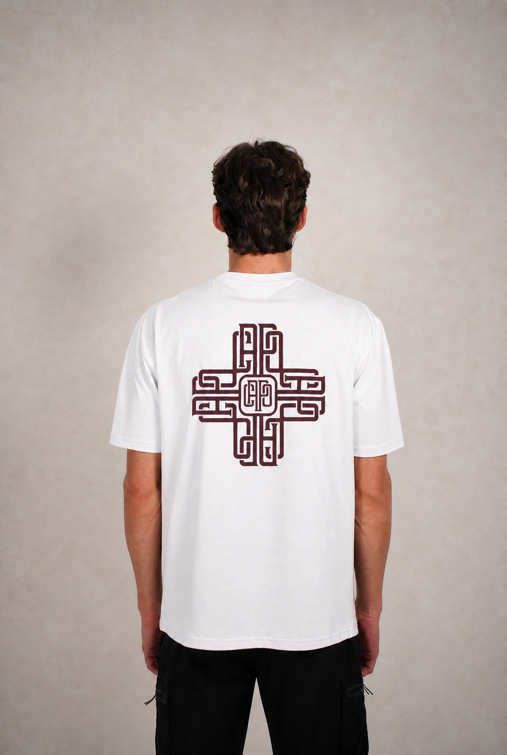Capo Emblem T-Shirt - White/Burgundy
