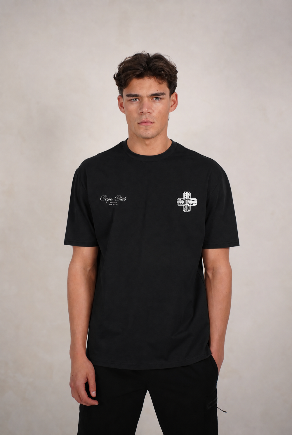 Capo Emblem T-Shirt - Black/White