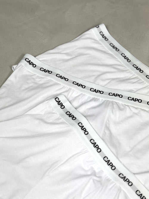 Capo Essential 3 Pack Boxer Shorts - White