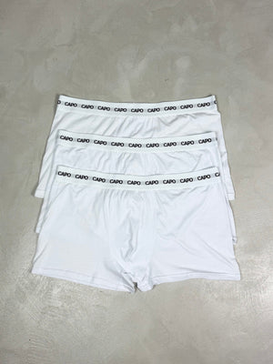 Capo Essential 3 Pack Boxer Shorts - White