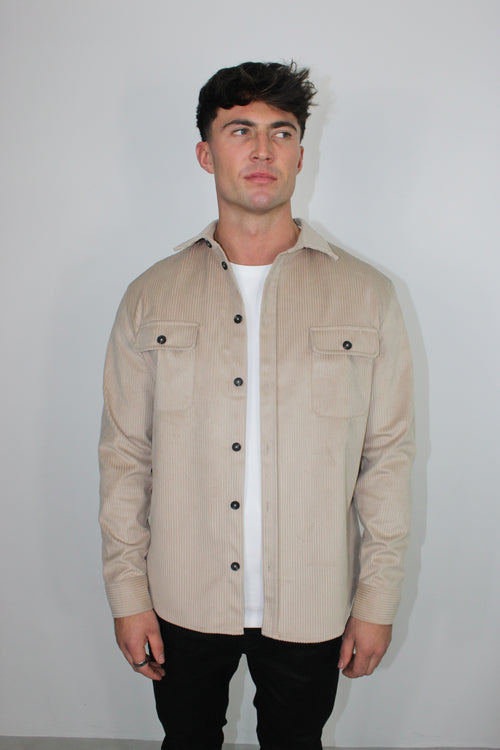Capo Corduroy Overshirt - Stone