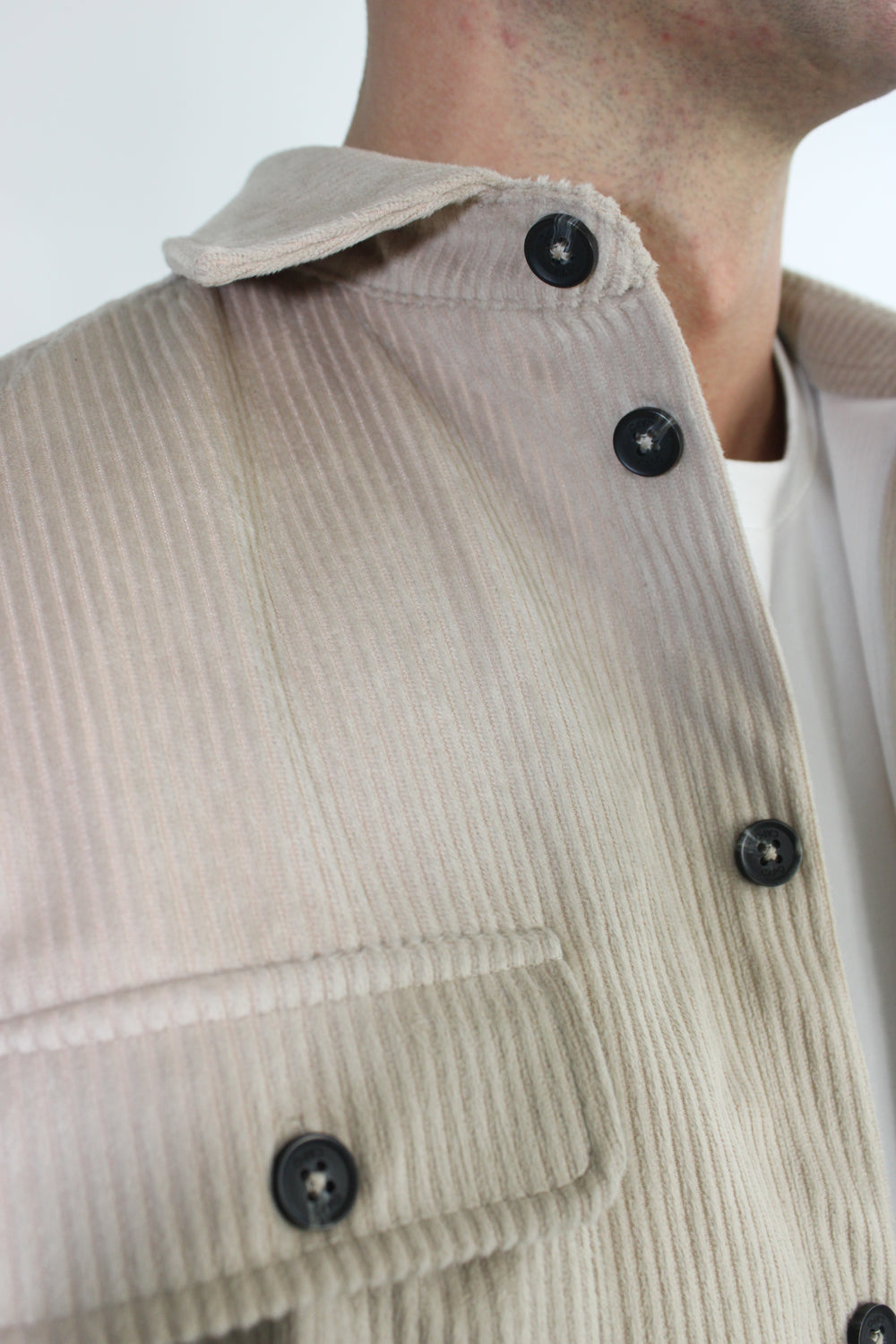 Capo Corduroy Overshirt - Stone