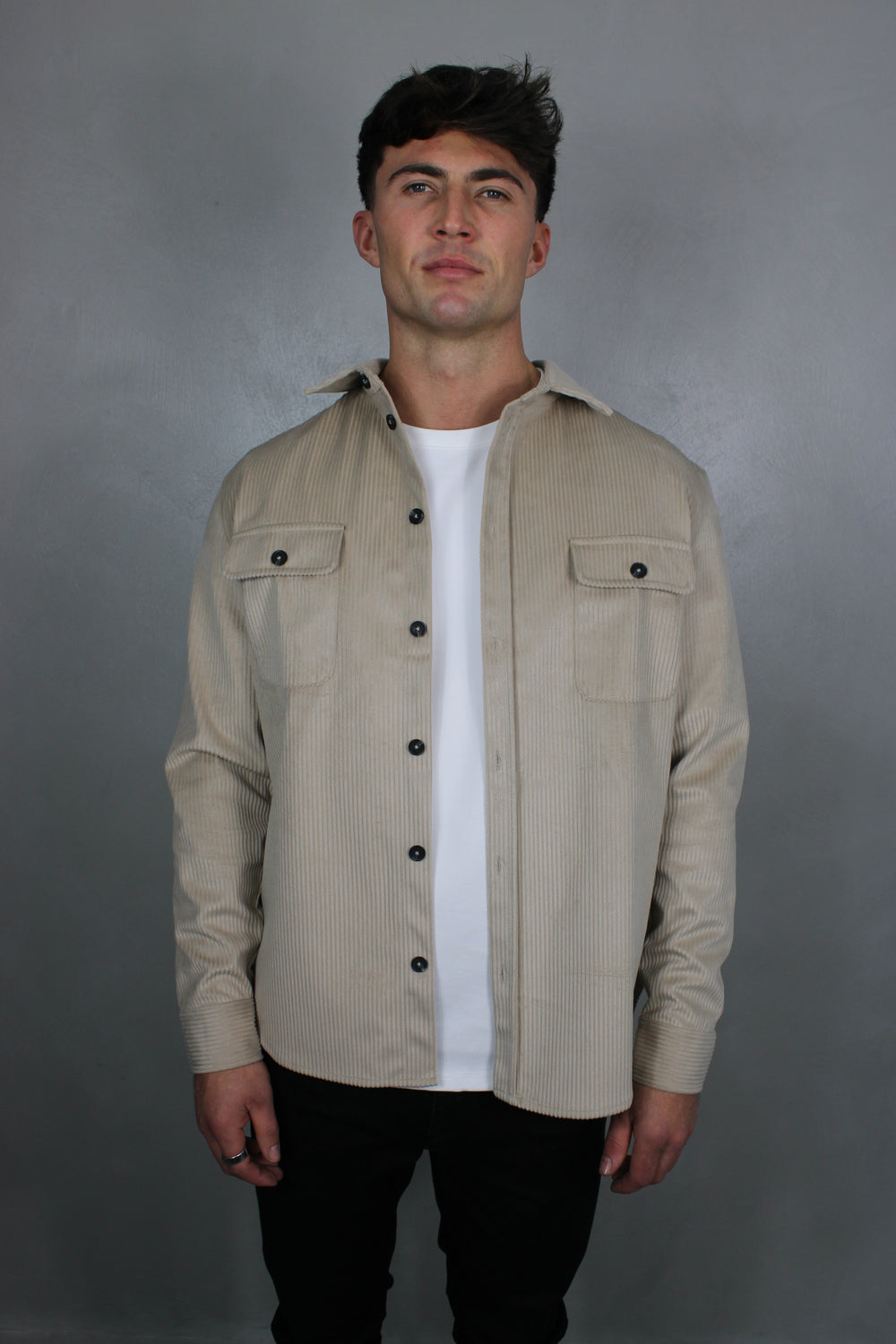 Capo Corduroy Overshirt - Stone