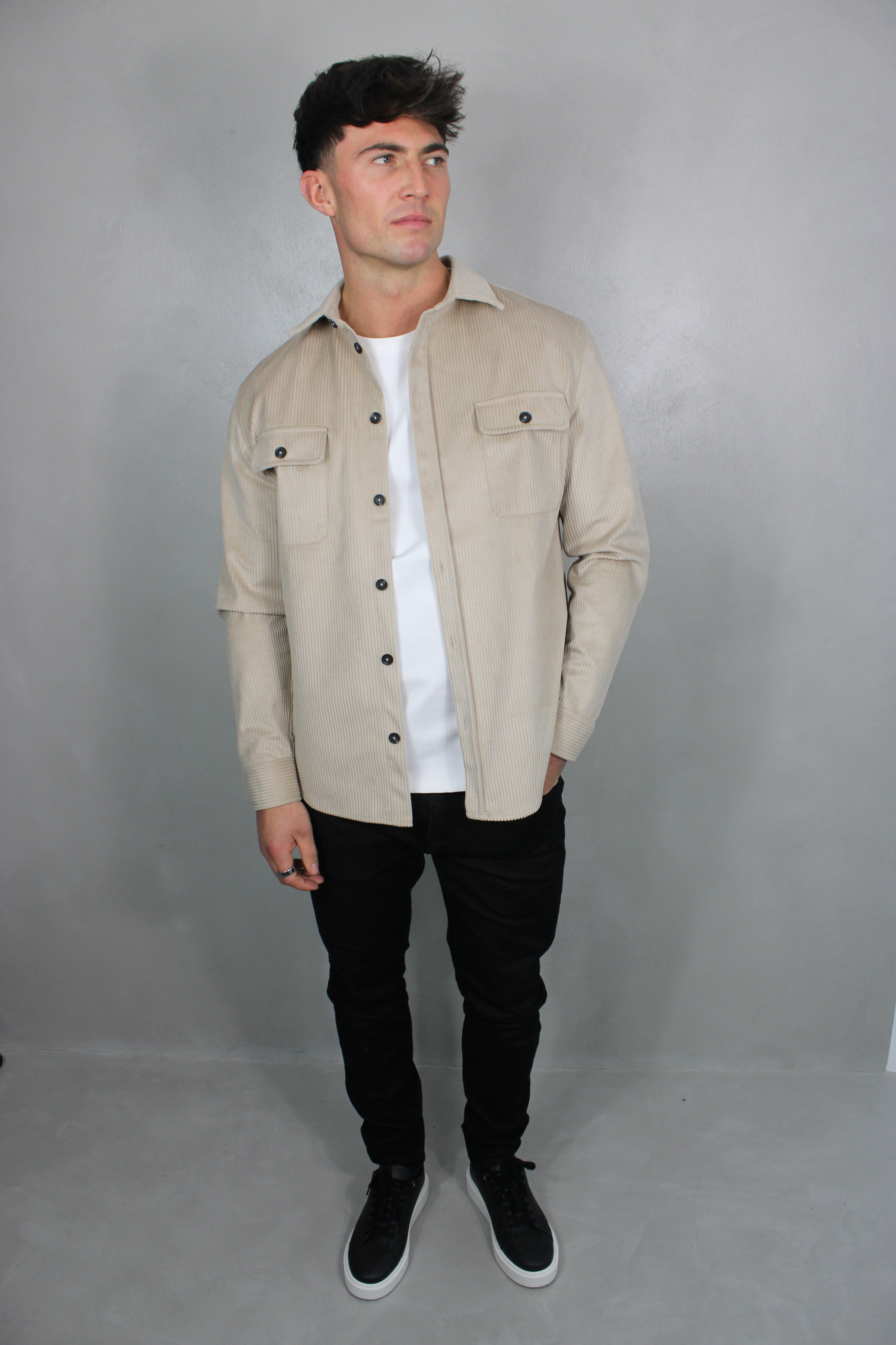Capo Corduroy Overshirt - Stone