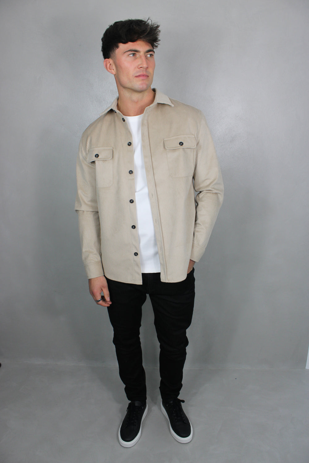 Capo Corduroy Overshirt - Stone