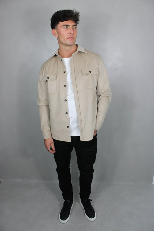 Capo Corduroy Overshirt - Stone