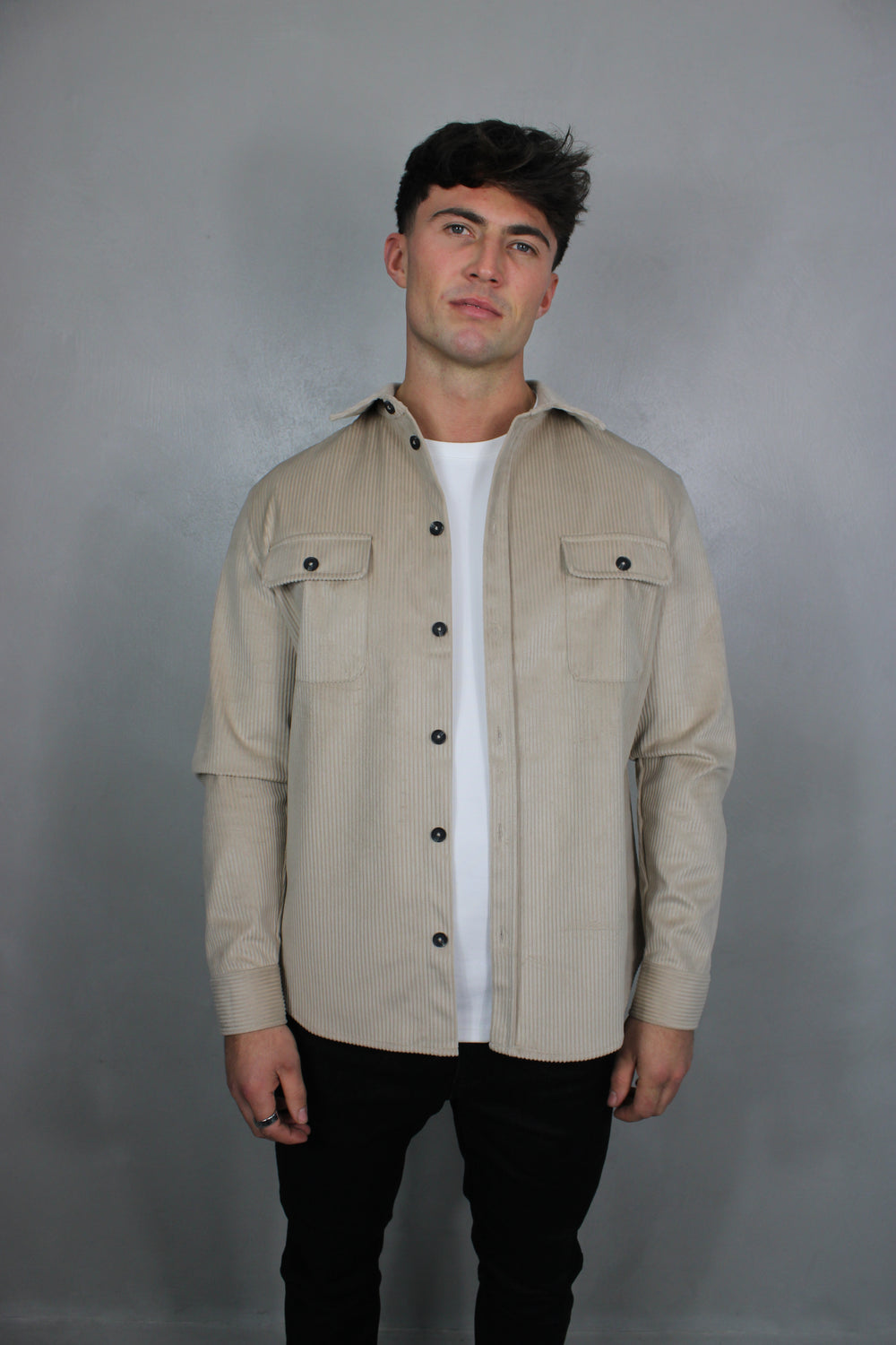 Capo Corduroy Overshirt - Stone