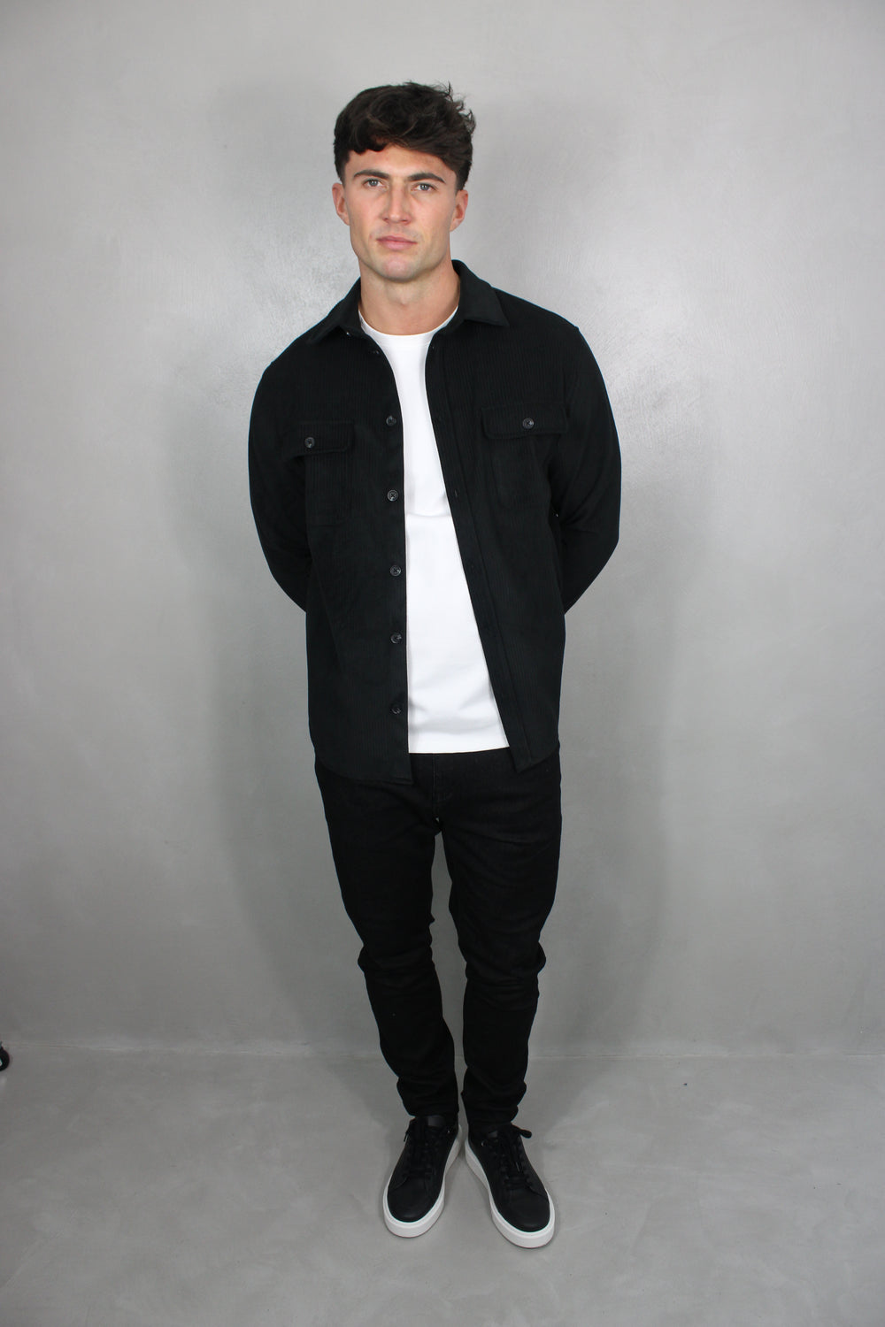 Capo Corduroy Overshirt - Black