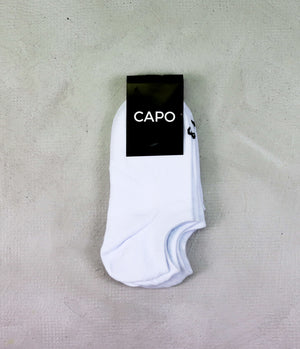 Capo Essential 3 Pack Invisible Socks - White