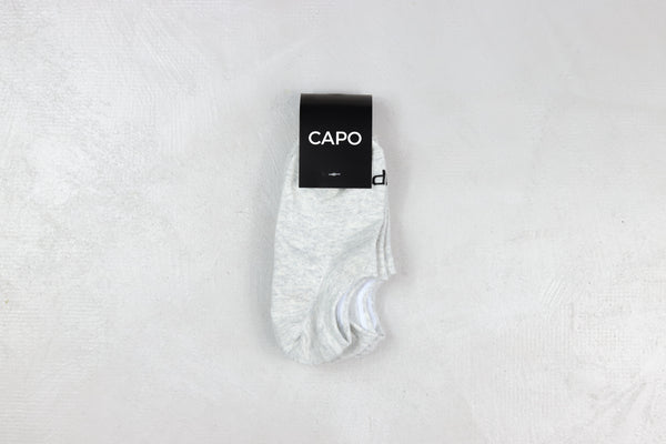 Capo Essential 3 Pack Invisible Socks - Grey