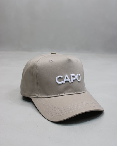 Capo Cotton Embroidered Cap - Sand