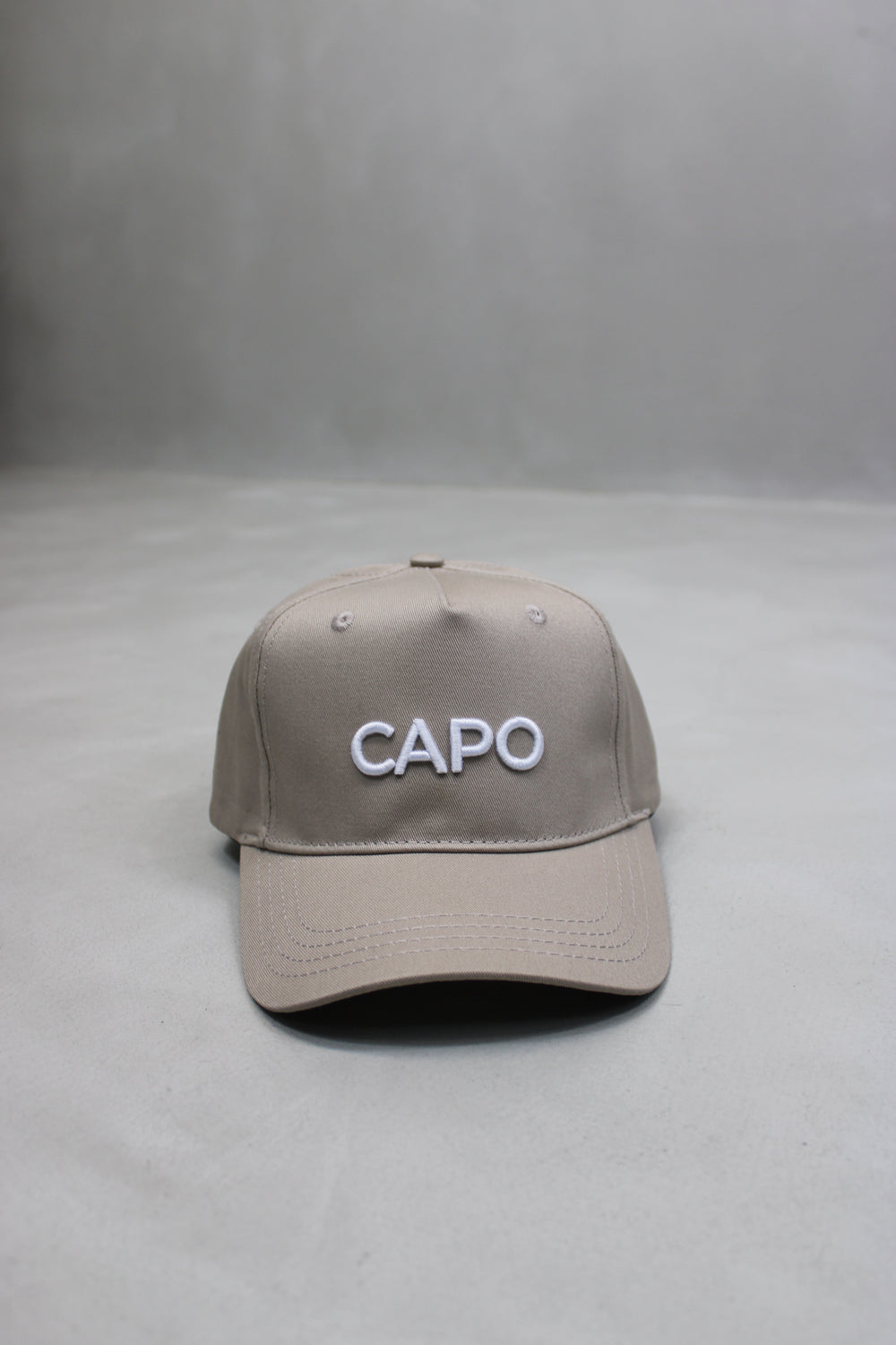 Capo Cotton Embroidered Cap - Sand