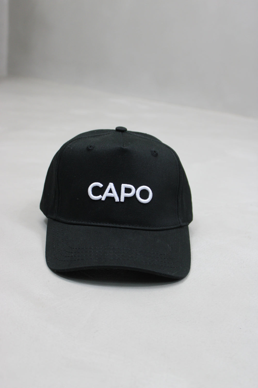Capo Cotton Embroidered Cap - Black