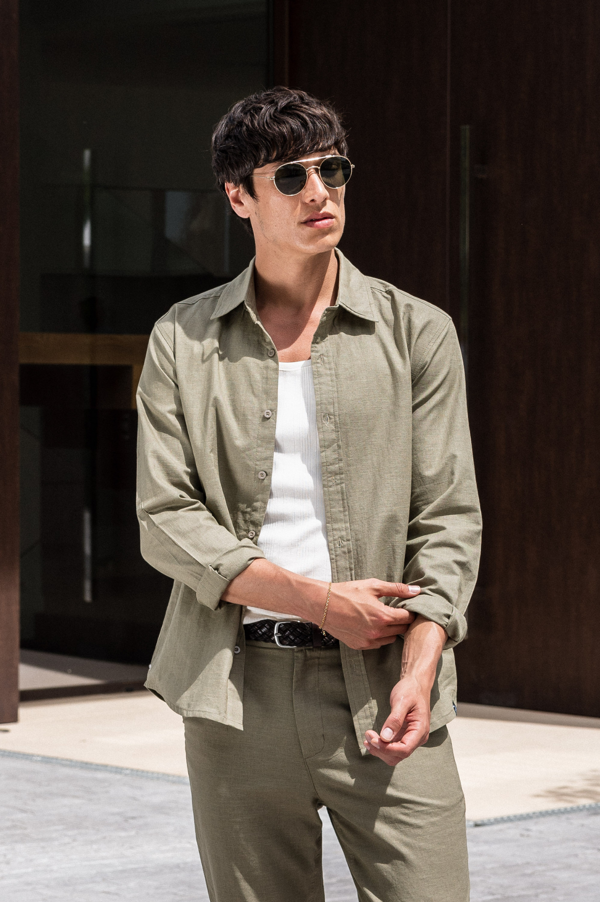 Capo LINEN LS Shirt - Olive