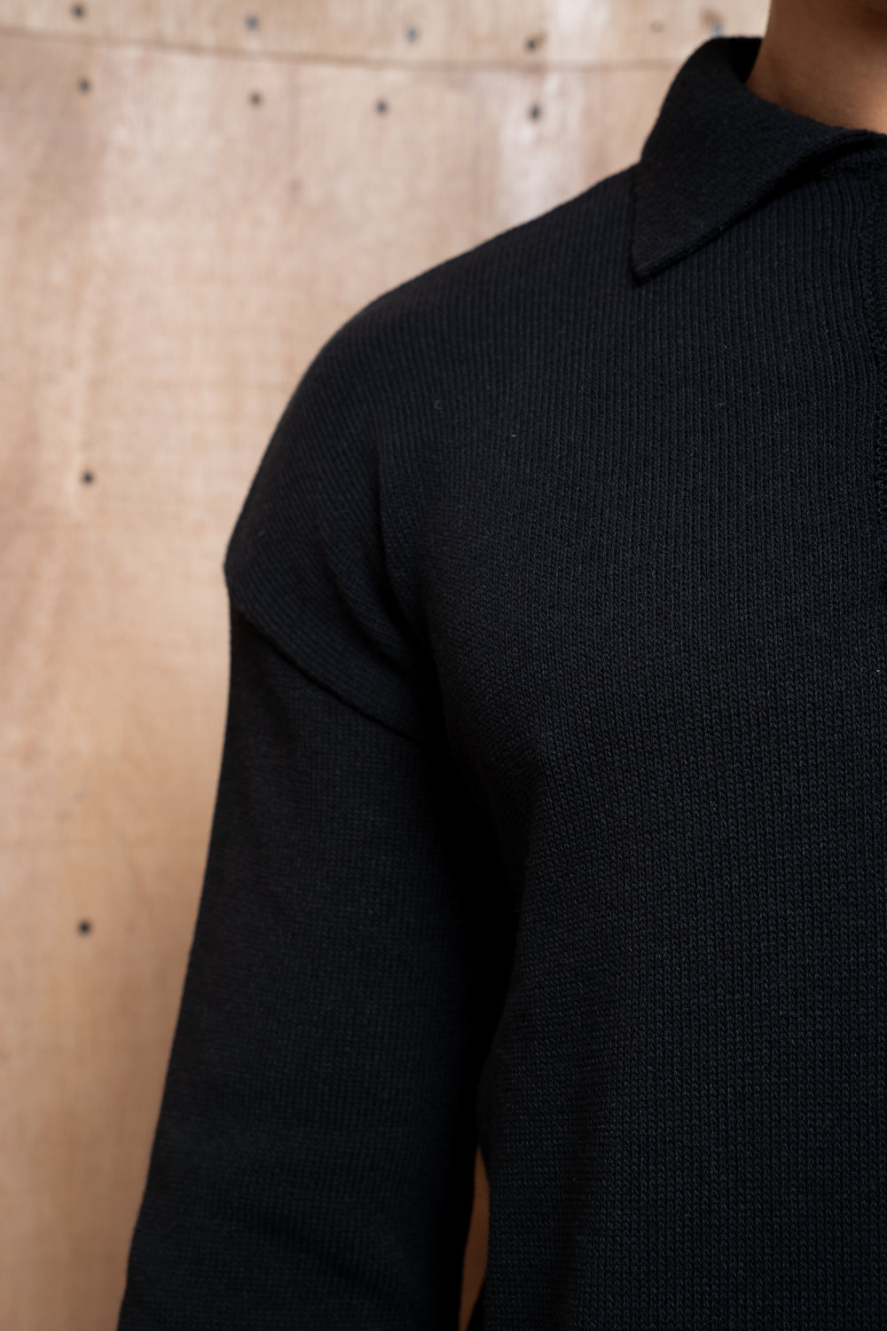 Capo Button LS Polo Shirt - Black