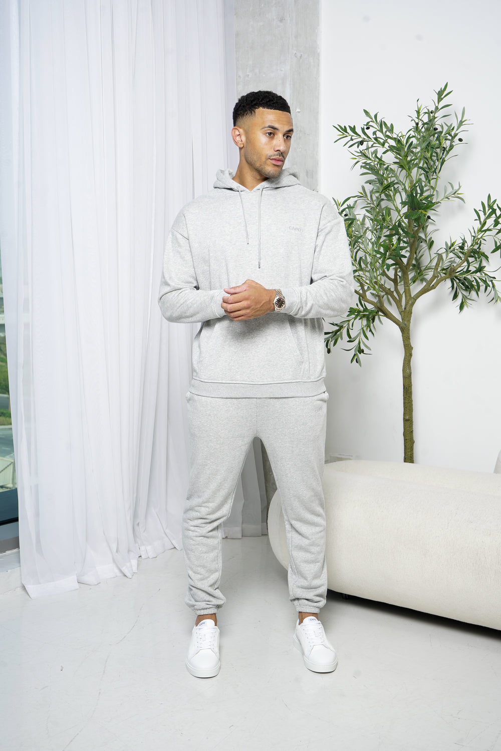 Capo Tracksuit Overhead Hoodie - Grey Marl