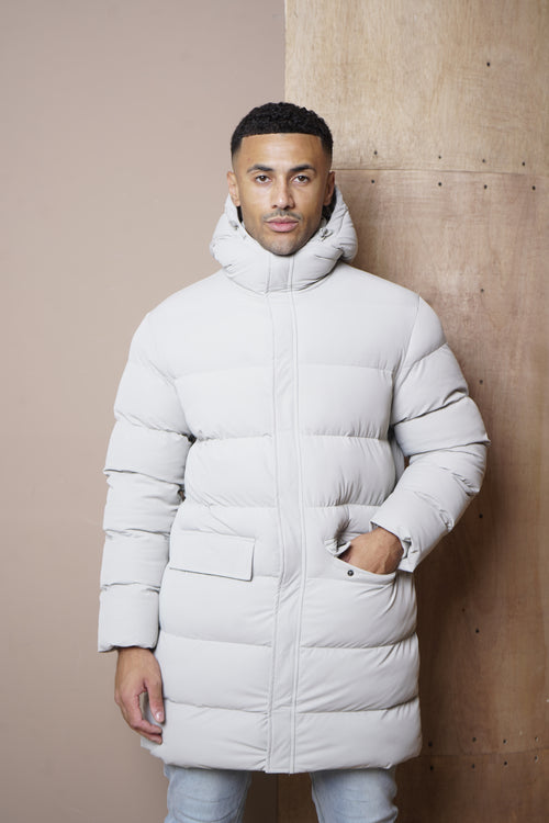 Capo Mid-Length Puffer Coat - Stone