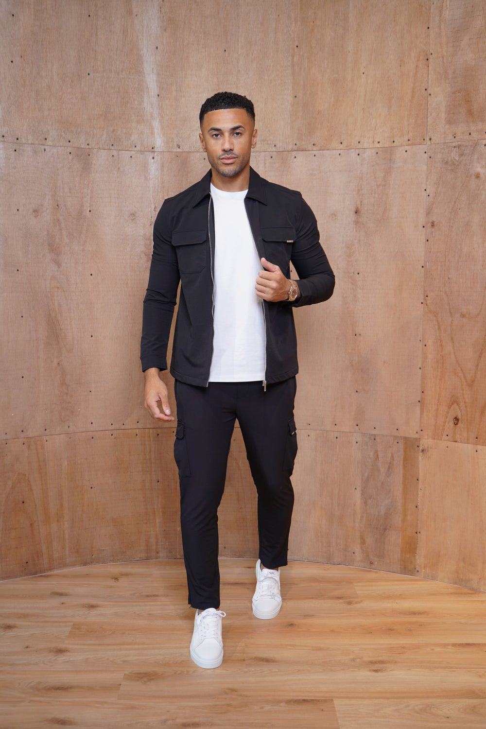 Capo Utility Regular Cargo Pants - Black