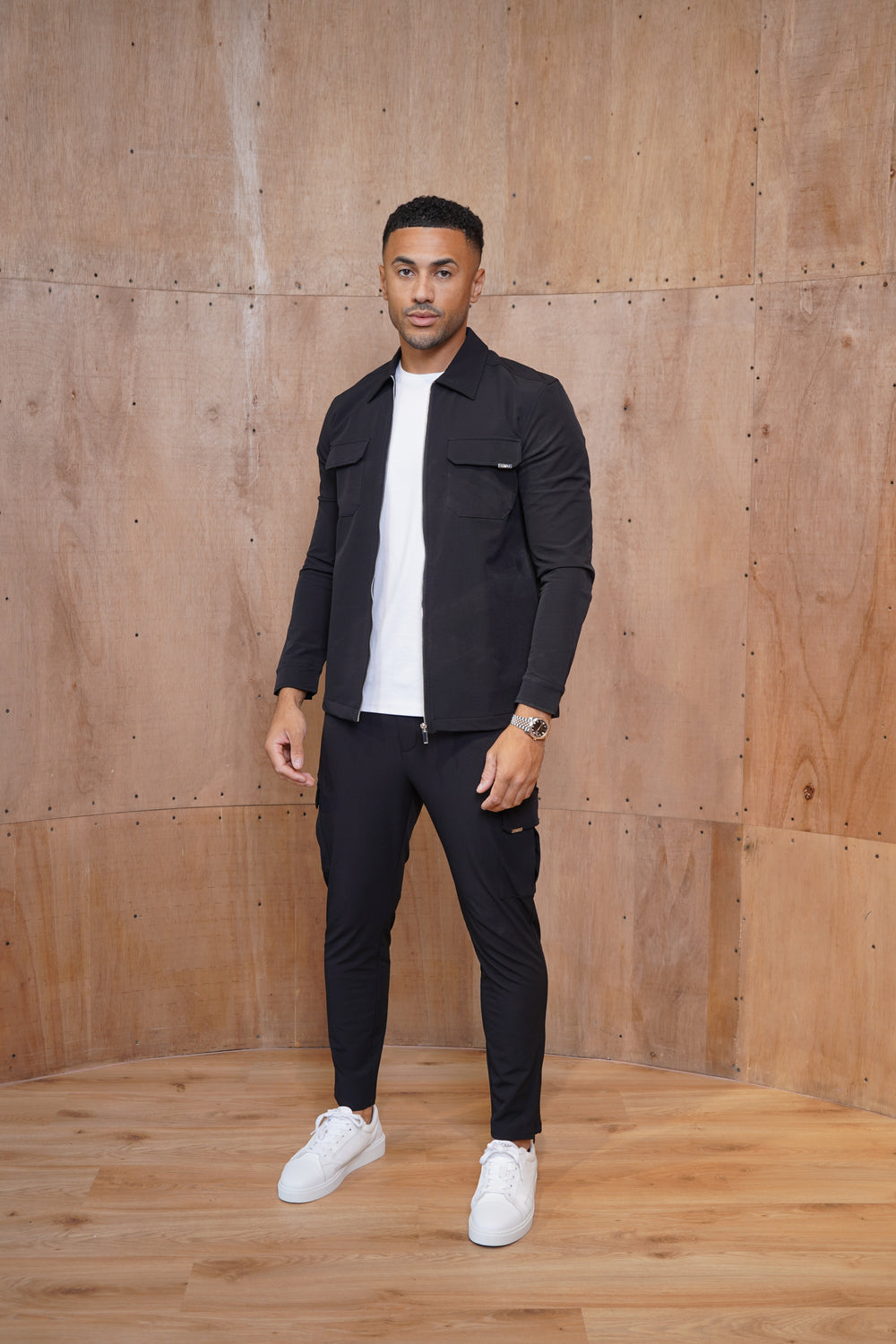 Capo Utility Regular Cargo Pants - Black