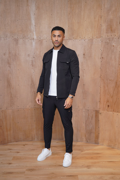 Capo Utility Regular Cargo Pants - Black