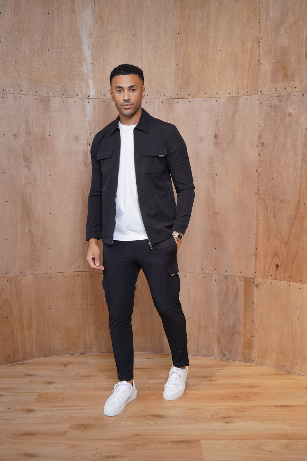 Capo Utility Regular Cargo Pants - Black