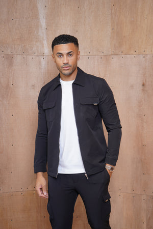 Capo Utility Overshirt - Black