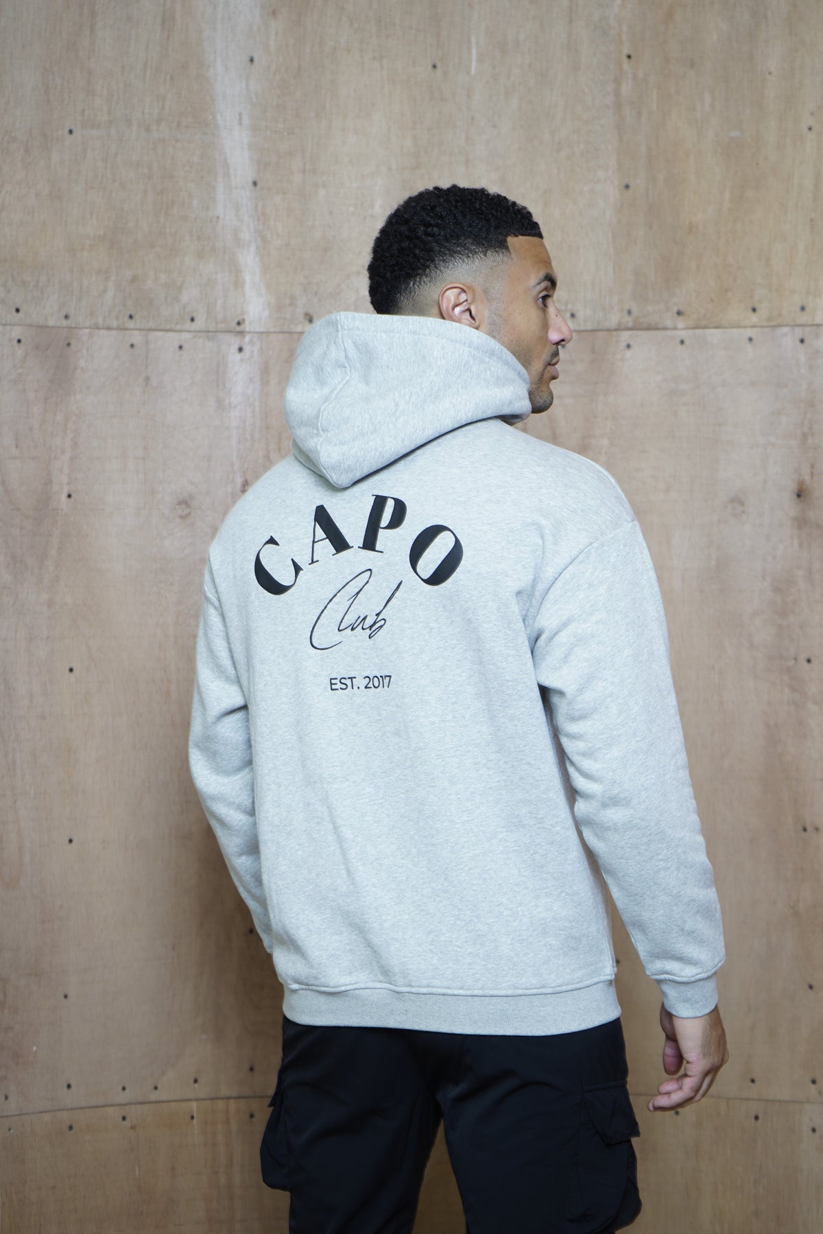Capo Club Relaxed Hoodie - Grey Marl